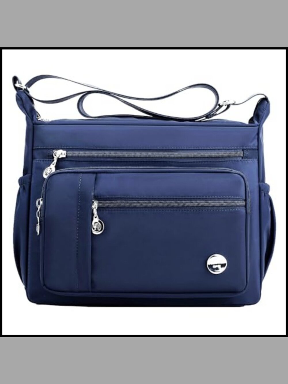 Women Nylon Crossbody Bag Multi-Pocket Shoulder Handbag Satchel